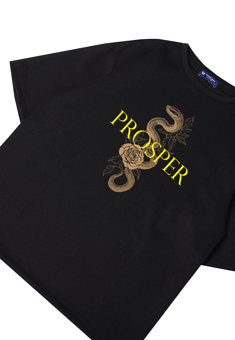 MTT68 Kaos Oversize Imlek Sinciah Scuba Tebal "prosper snake" hitam