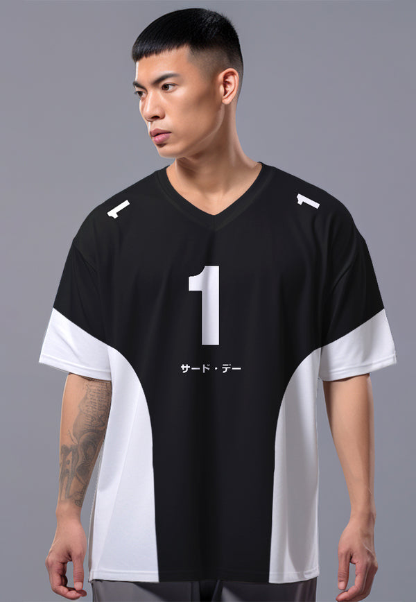 MTU32 Jersey Premium Oversize 260gsm Vintage Streetwear bahan Heavy Jersey  "katakana 1 bw"