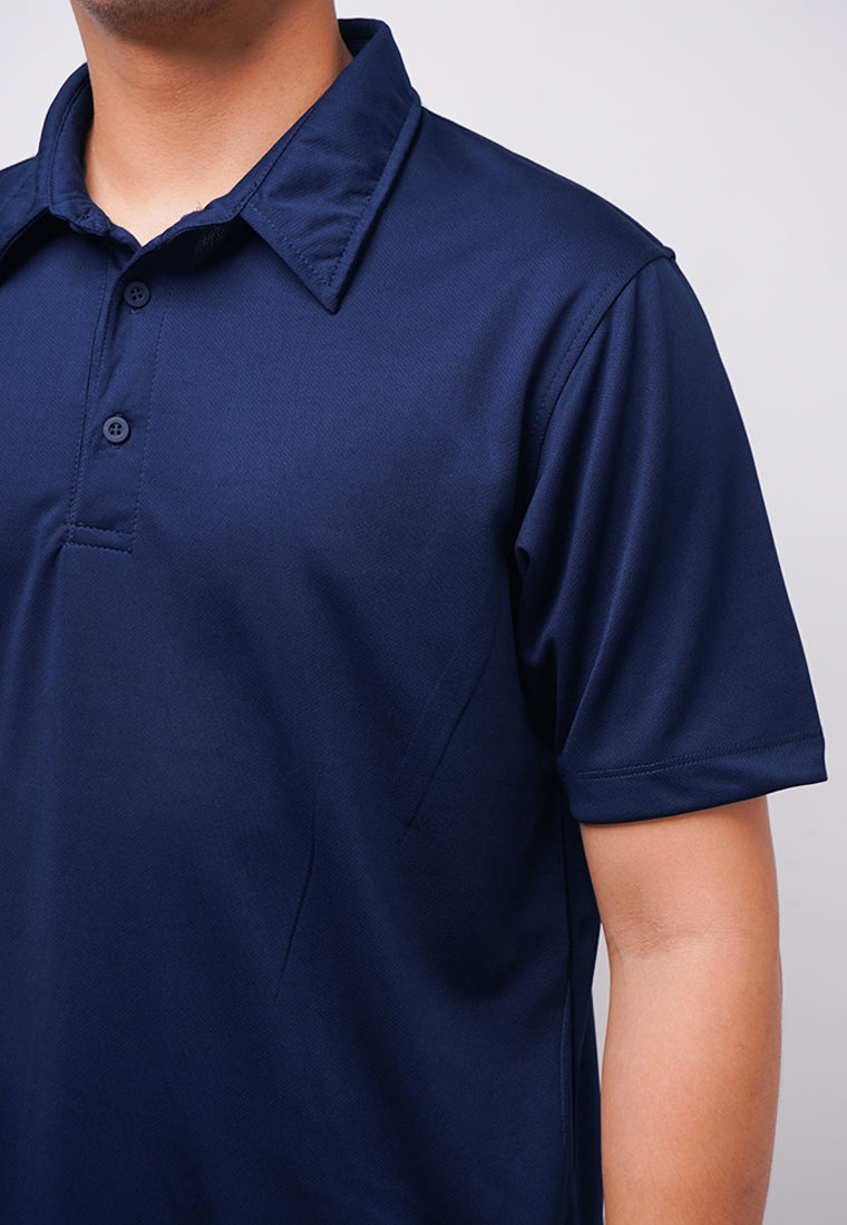 MTU55 polo casual pria polos shirt navy