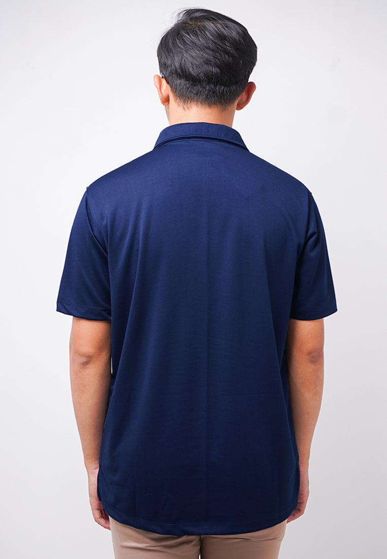 MTU55 polo casual pria polos shirt navy