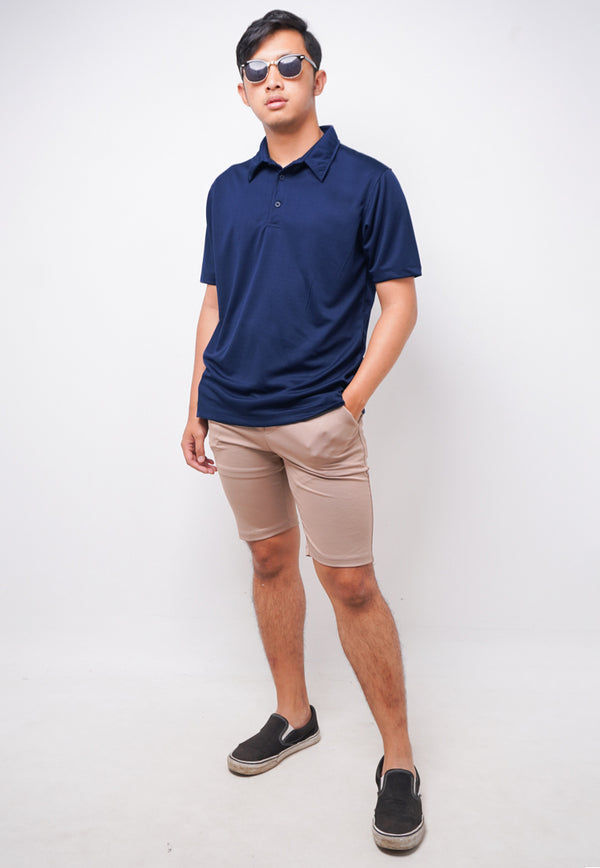 MTU55 polo casual pria polos shirt navy