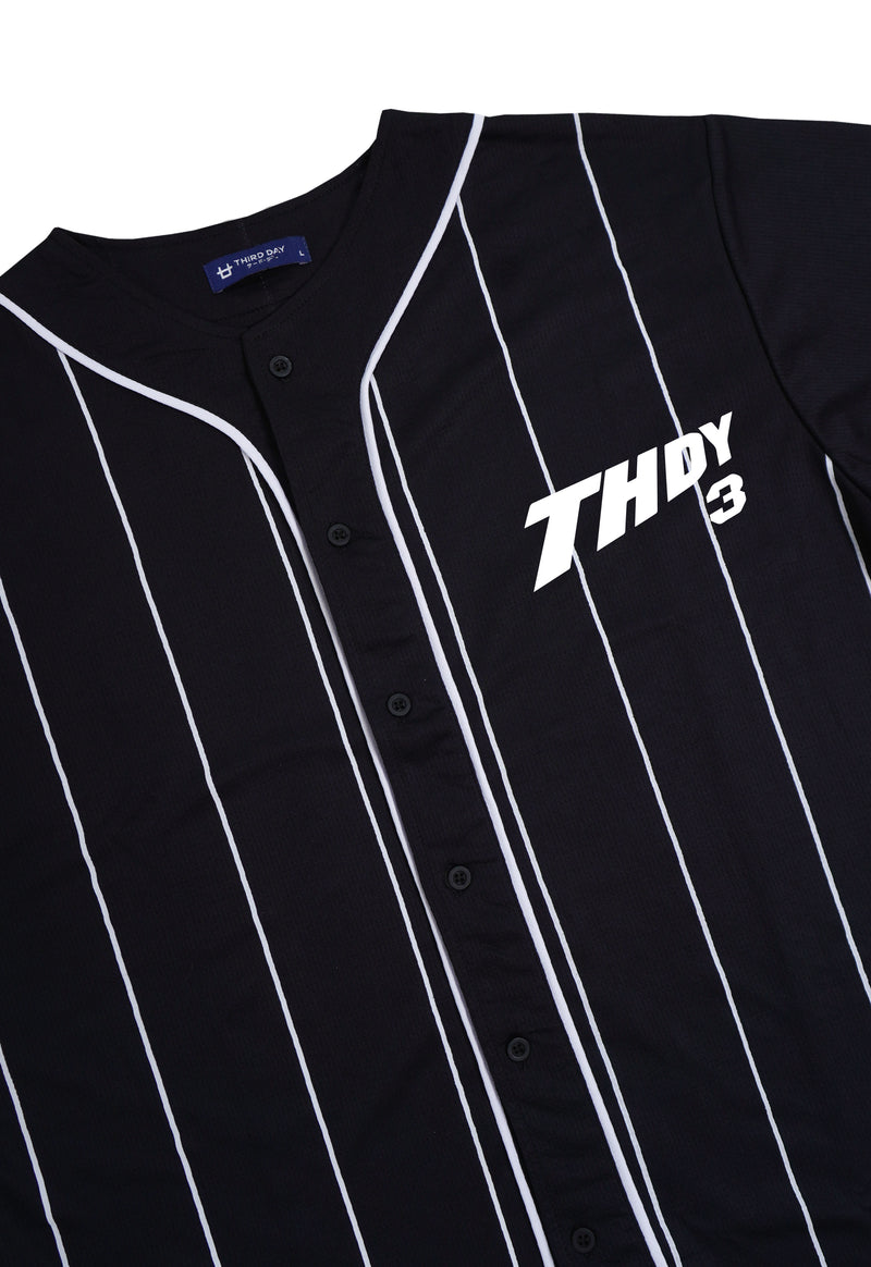 MTU71 Baju Baseball Jersey "THDY 3" Hitam Third Day Co