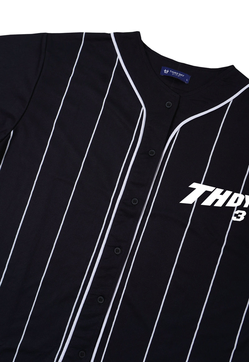 MTU71 Baju Baseball Jersey "THDY 3" Hitam Third Day Co