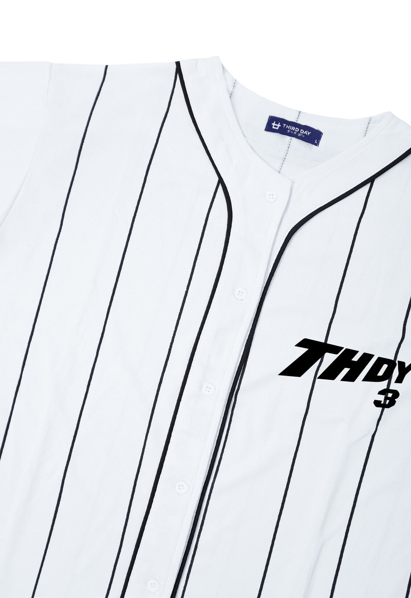 MTU72 Baju Baseball Jersey "THDY 3" Putih Third Day Co