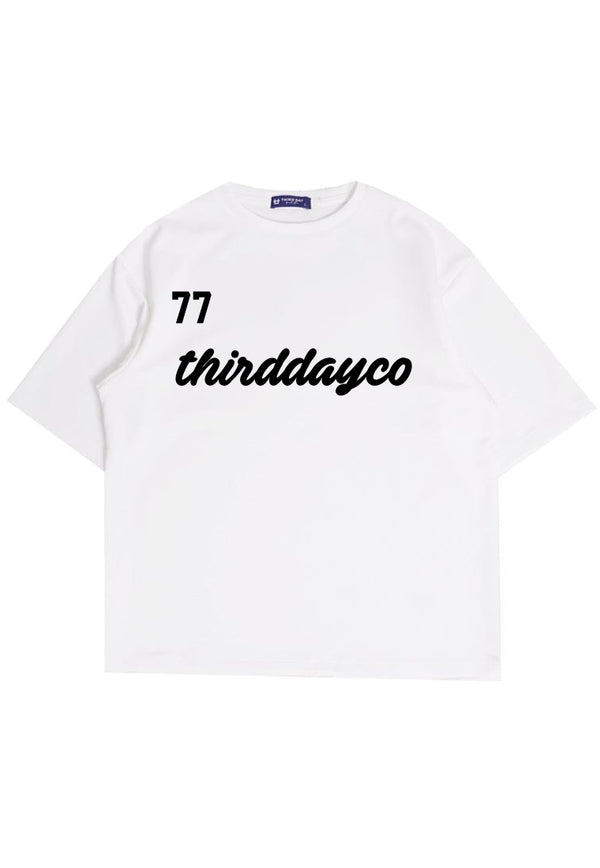 MTV27 oversize kaos unisex scubalux "77 thirddayco" putih