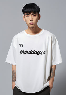 MTV27 oversize kaos unisex scubalux "77 thirddayco" putih