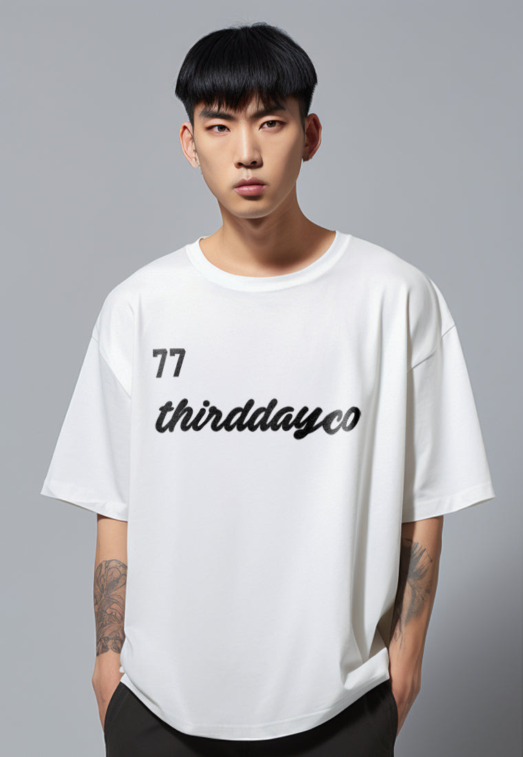 MTV27 oversize kaos unisex scubalux "77 thirddayco" putih