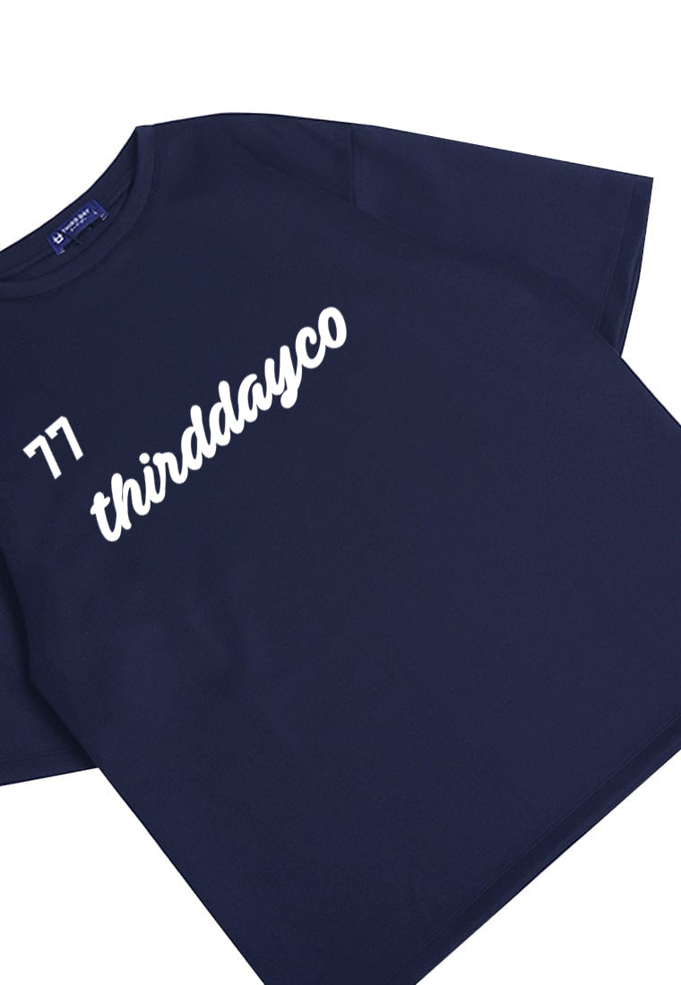 MTV28 oversize kaos unisex scubalux "77 thirddayco" navy