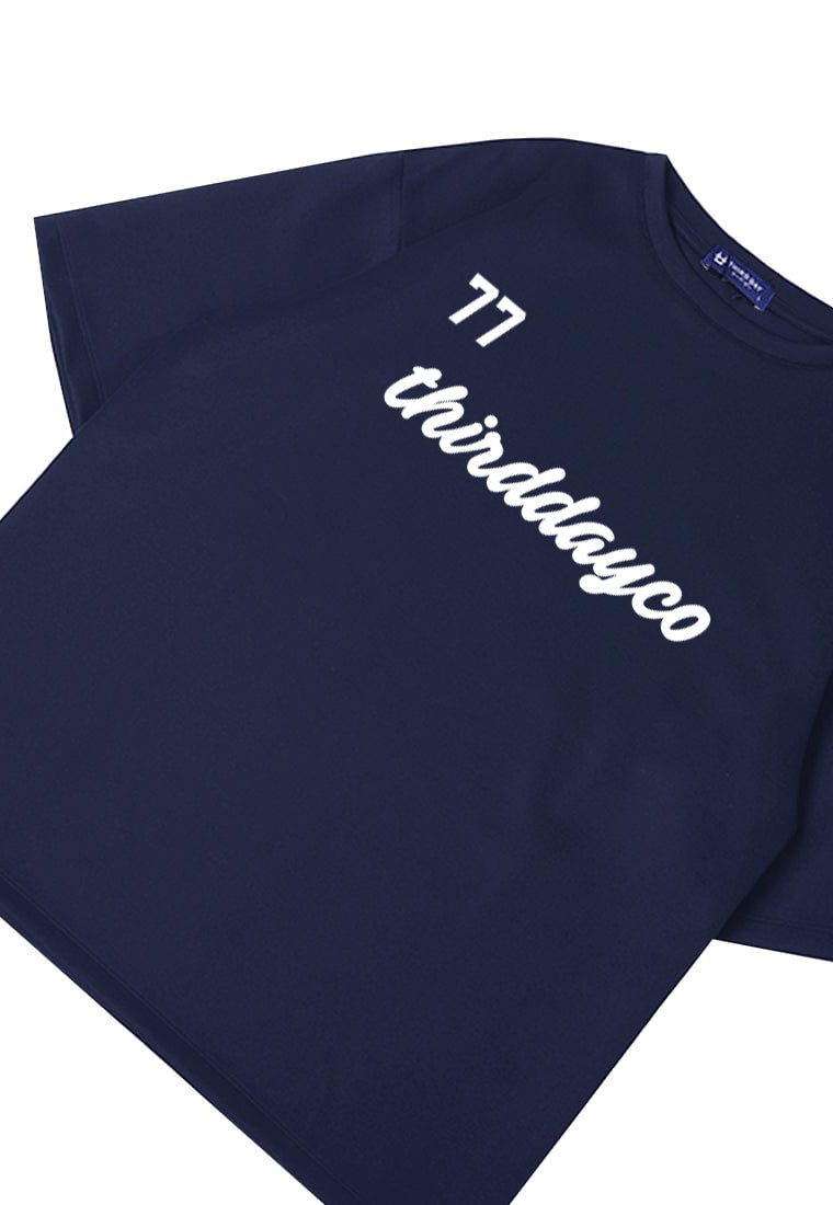 MTV28 oversize kaos unisex scubalux "77 thirddayco" navy