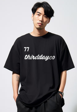 MTV29 oversize kaos unisex scubalux "77 thirddayco" hitam