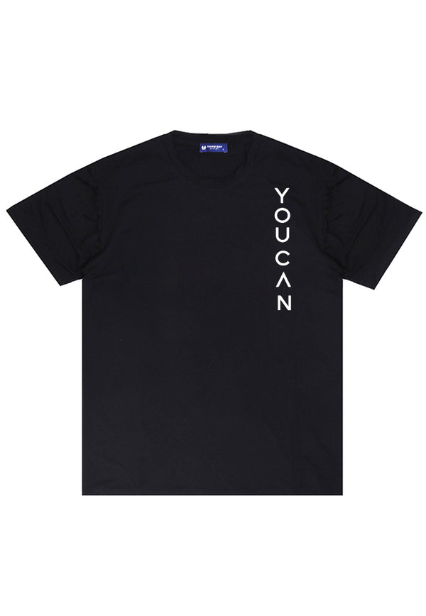 MTV36 baju kaos lengan pendek pria instacool "youcan" hitam