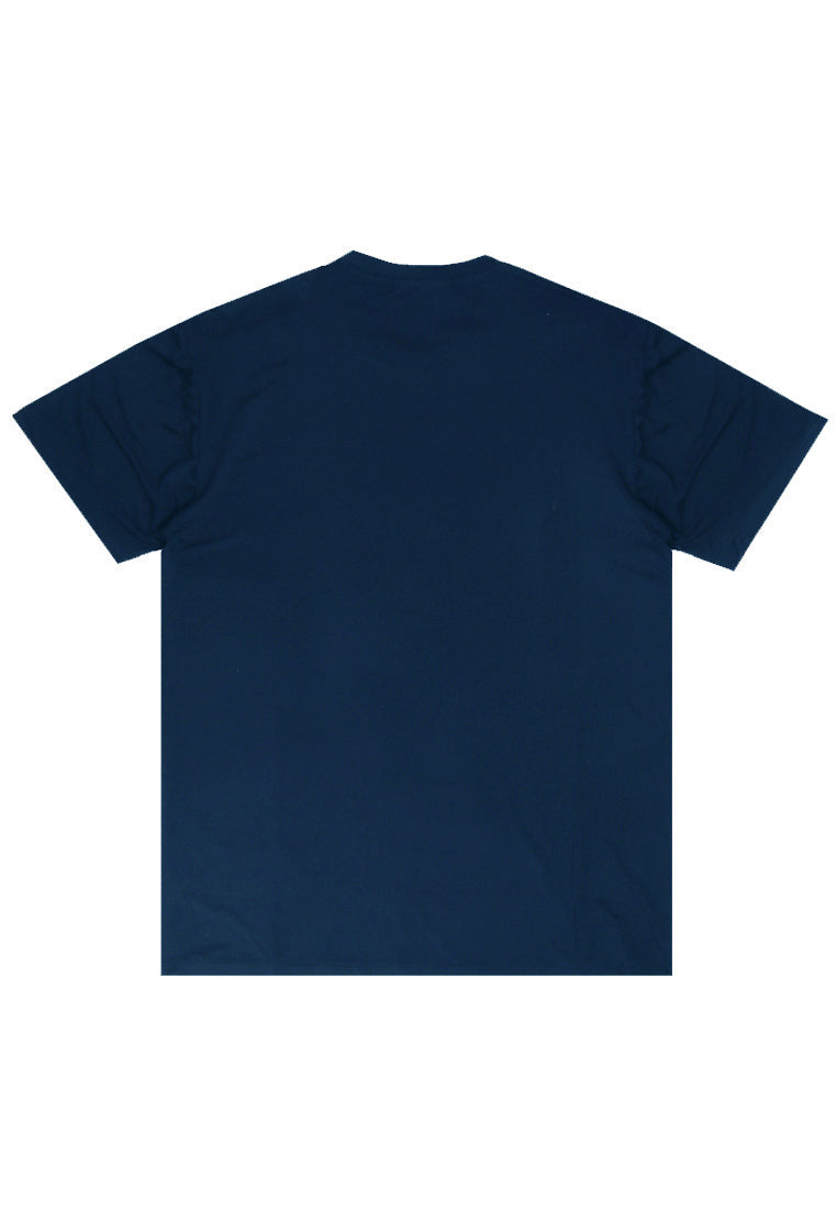 NTD70 Kaos Anti Kusut Light Weight Stretch "see the world" navy