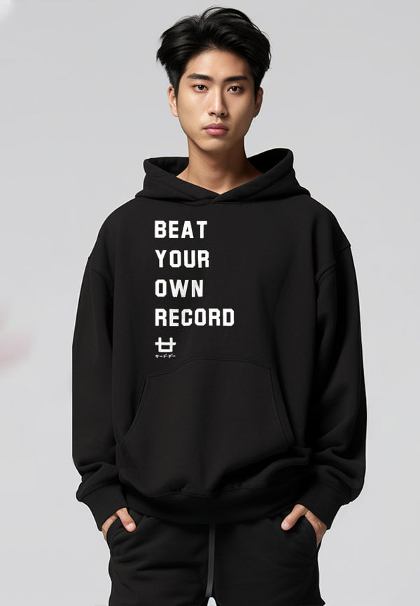 MT922S Hoodies Oversize ScubaLux Bahan Scuba Adem "Beat Ur Own" Hitam