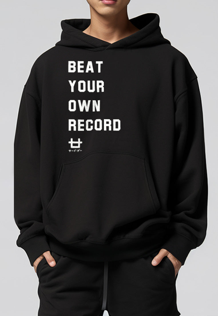 MT922S Hoodies Oversize ScubaLux Bahan Scuba Adem "Beat Ur Own" Hitam