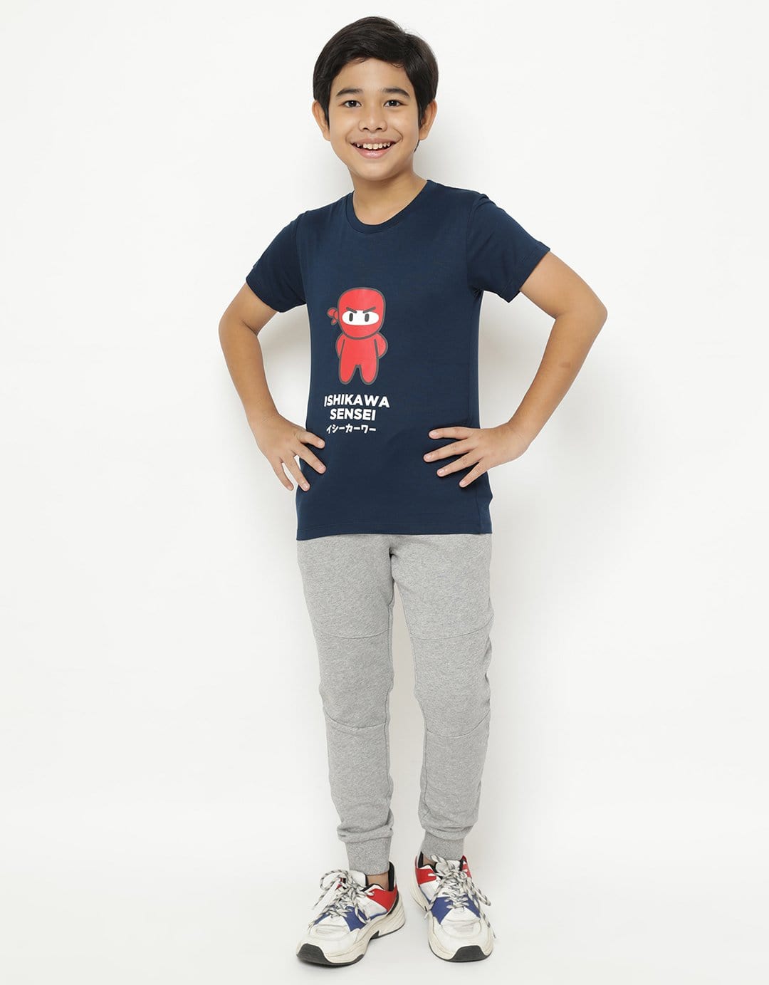 Td Kids BT168 kaos anak ishikawa sensei navy