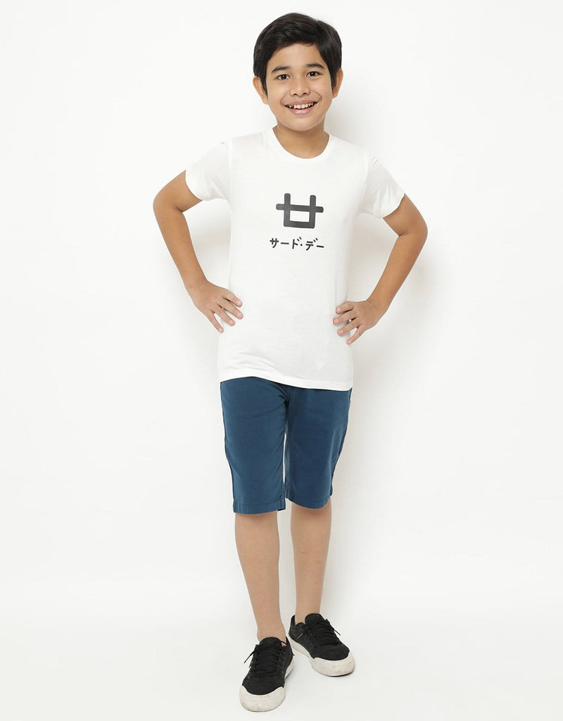 Td Kids BT183 kaos anak dakir logo putih