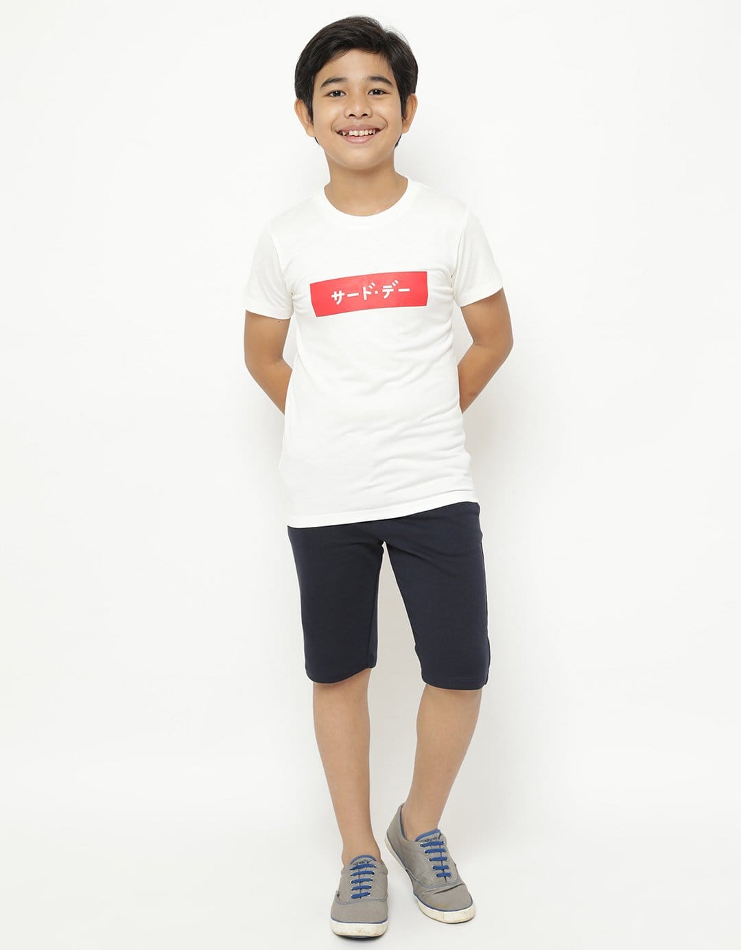 Td Kids BT181 kaos anak katakana merah inverted putih