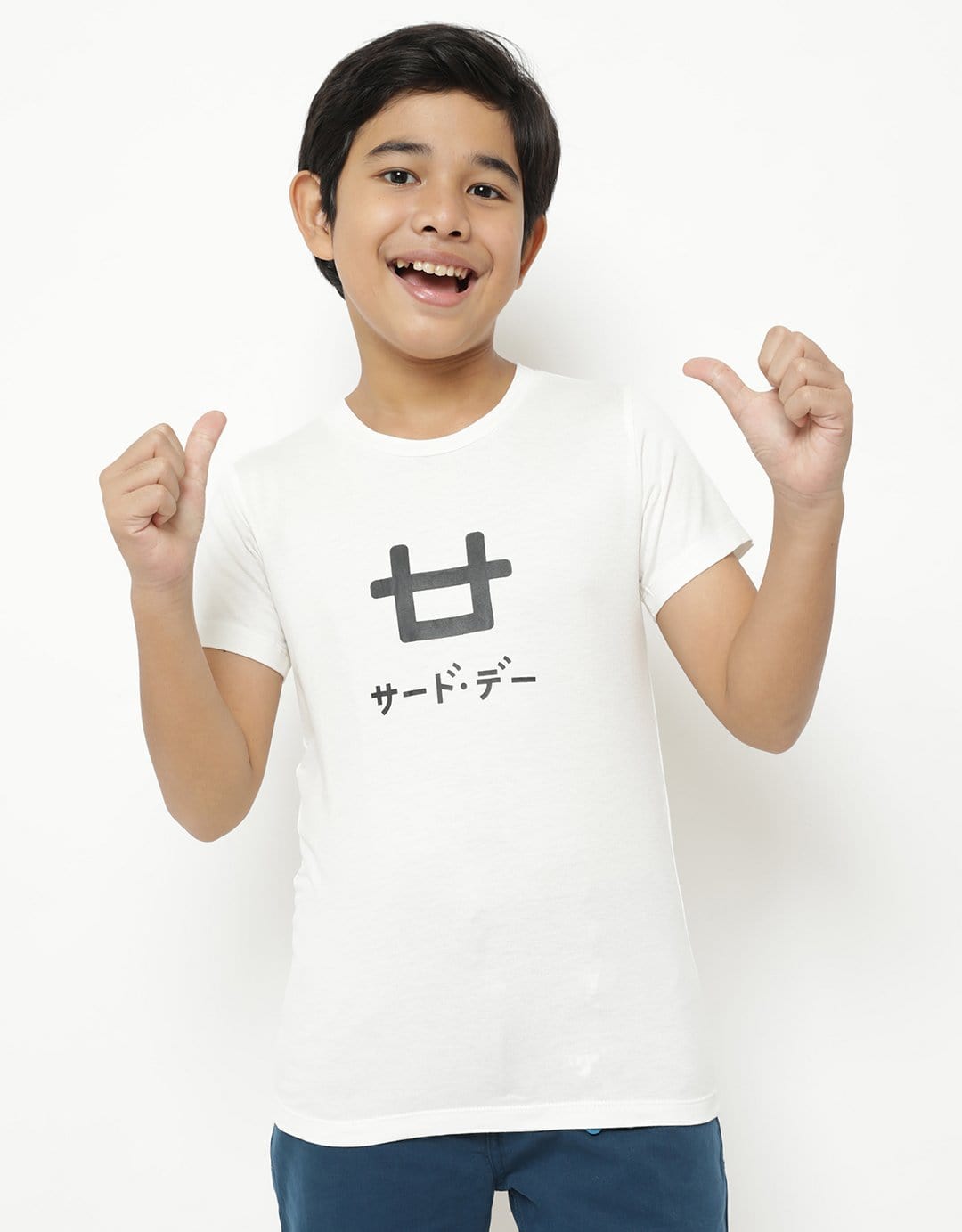 Td Kids BT183 kaos anak dakir logo putih