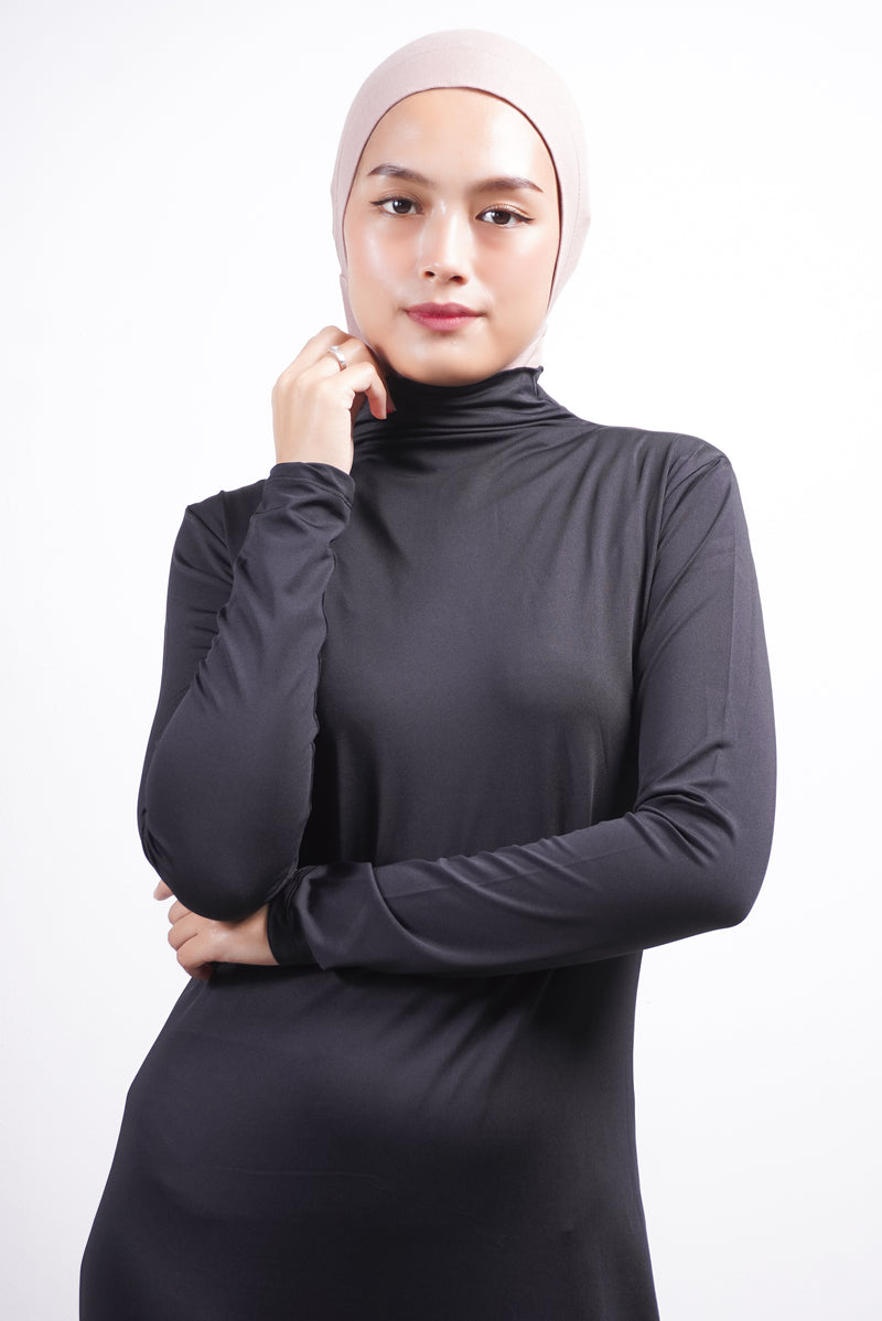 Daw Project DA013 Inner Dress Lengan Panjang Hitam