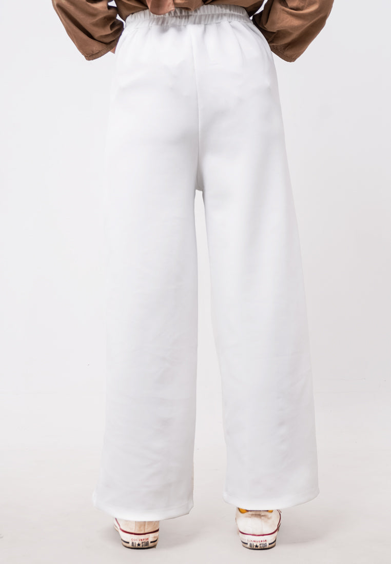 Daw Project DB010 Kulot High Waist Scuba Luna White