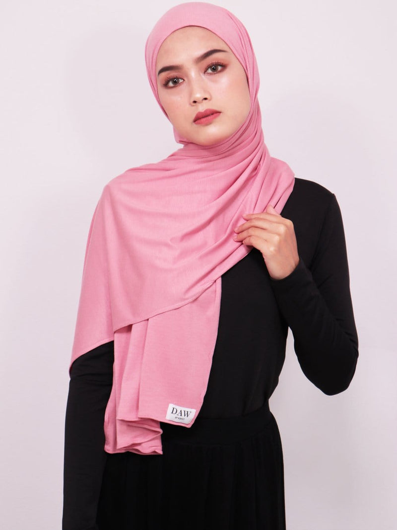 Daw Project DH068 Hijab Pashmina instan Pink