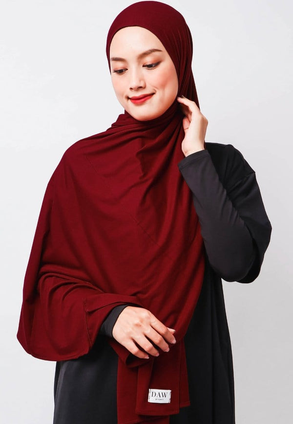 Daw Project DH042 Pashmina Instan Maroon