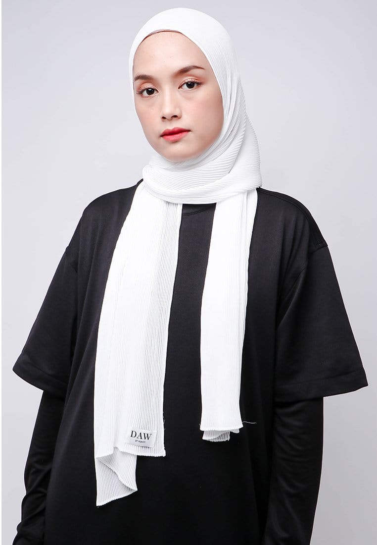 Daw Project DH047 Athena Pashmina Plisket Broken White