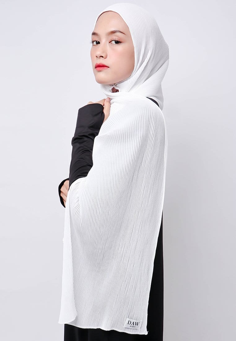 Daw Project DH047 Athena Pashmina Plisket Broken White