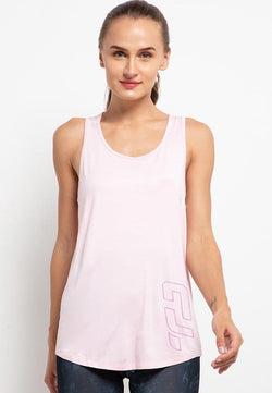 Td Active LSA40 YLJ Yoga Sleeveless Logo Outline Waist Pink