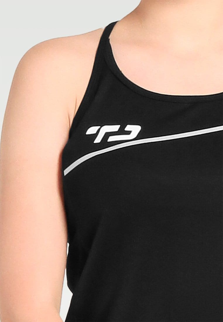 Td Active LSA47 Sport Tr Tanktop Running Wanita Td Active Dakir Slash Hitam