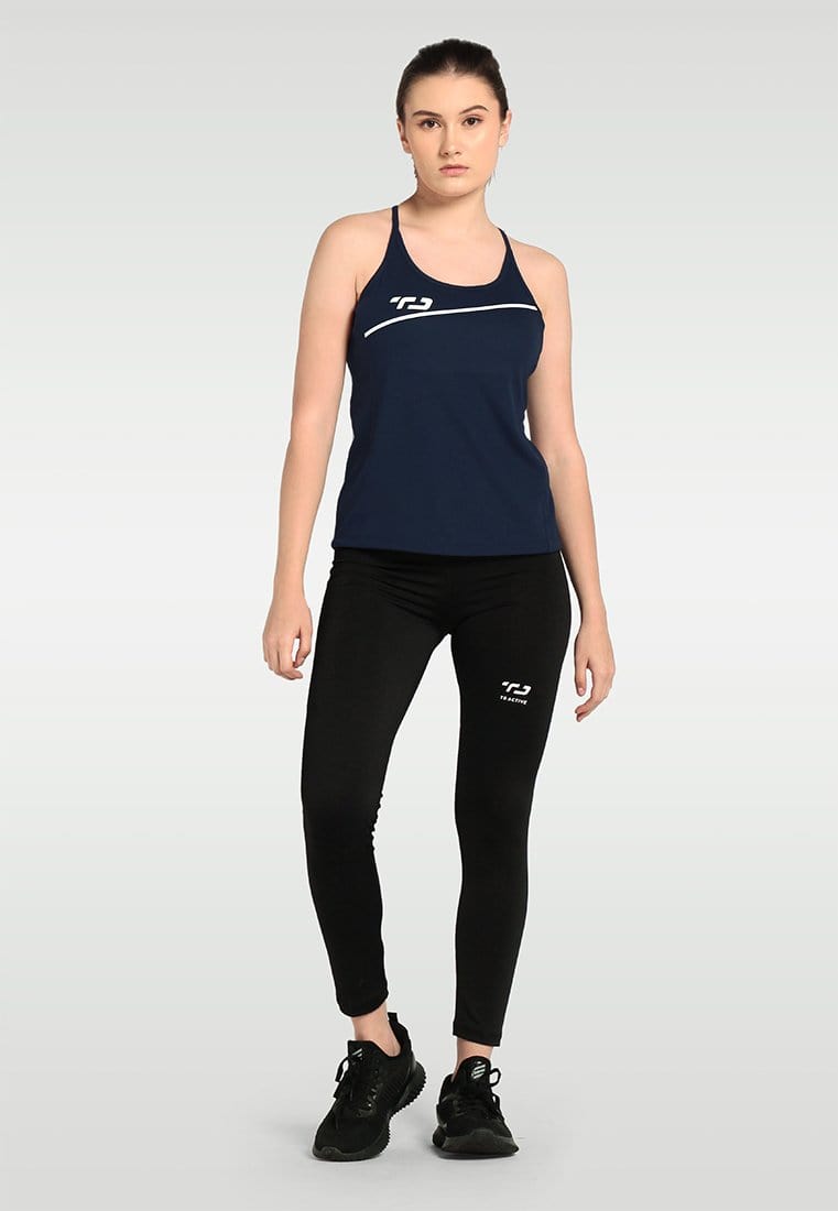 Td Active LSA50 Sport Tr Tanktop Running Wanita Td Active Dakir Slash Navy