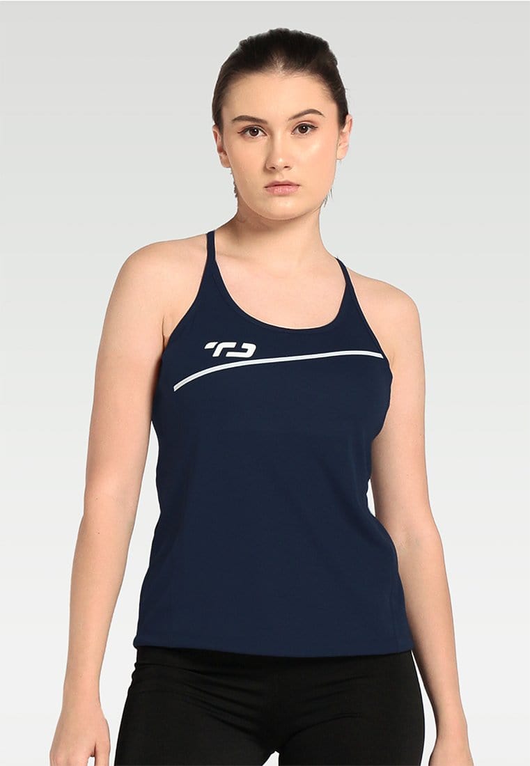 Td Active LSA50 Sport Tr Tanktop Running Wanita Td Active Dakir Slash Navy