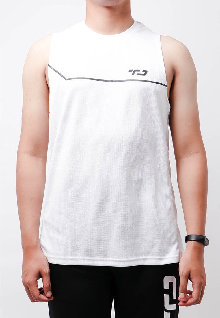 Td Active MS149 Dakir Slanted-Td Sv Running Tanktop Jersey Putih