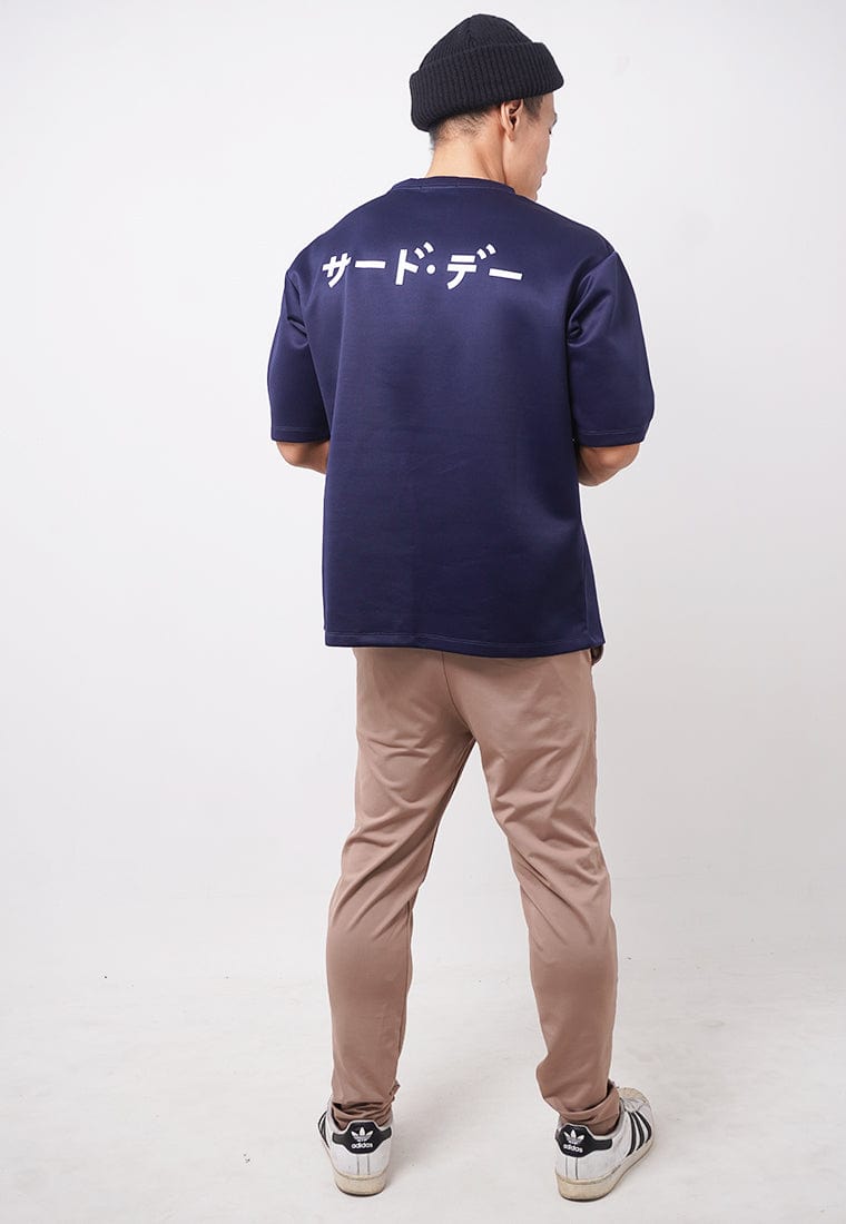 Third Day MTJ37 Kaos Oversize Distro Pria Katakana Dateng Navy