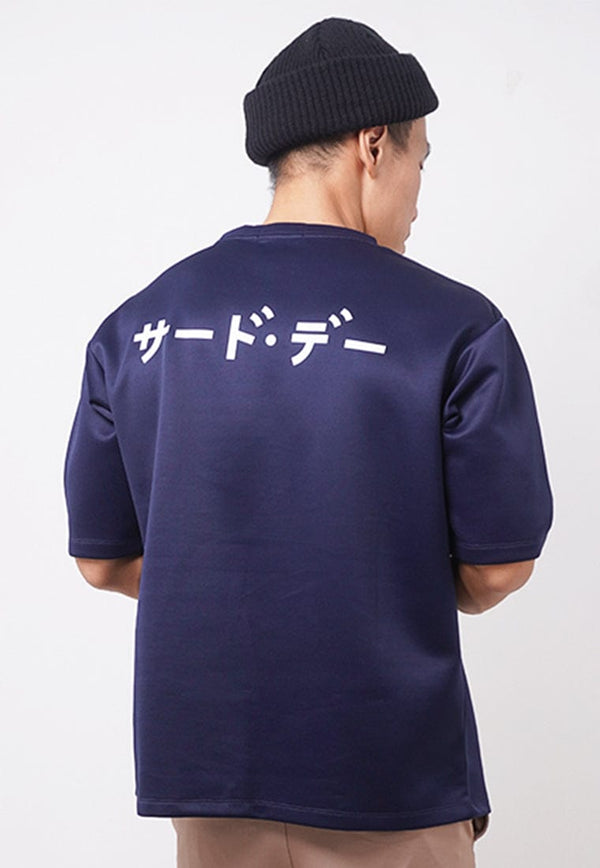 Third Day MTJ37 Kaos Oversize Distro Pria Katakana Dateng Navy