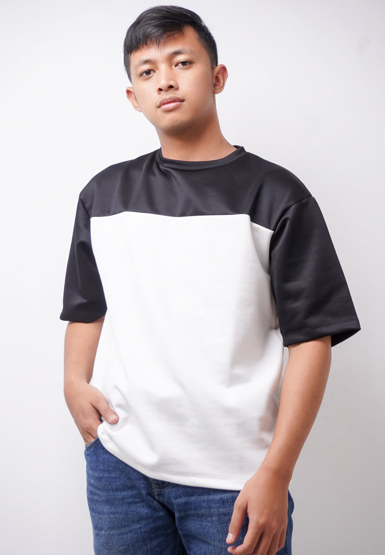 Third Day MTL39 Kaos Oversize Distro Pria Block Black White