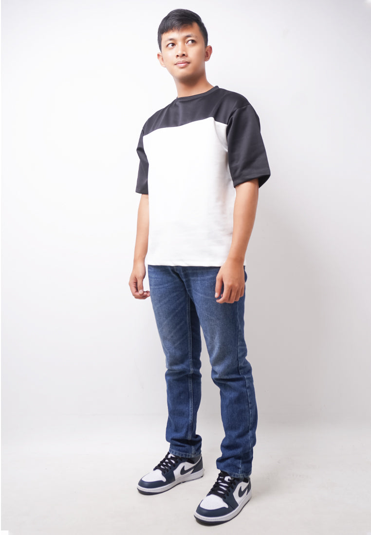 Third Day MTL39 Kaos Oversize Distro Pria Block Black White