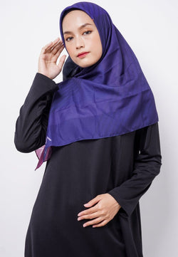 Zava ZV024 Hijab Segiempat Voal Dark Blue Terracota