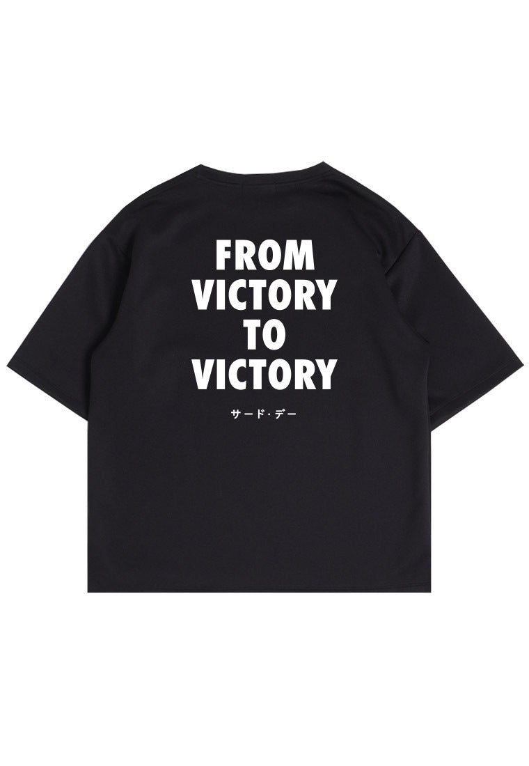 MTP62 kaos oversize rohani scuba hitam tebal "from victory" hitam