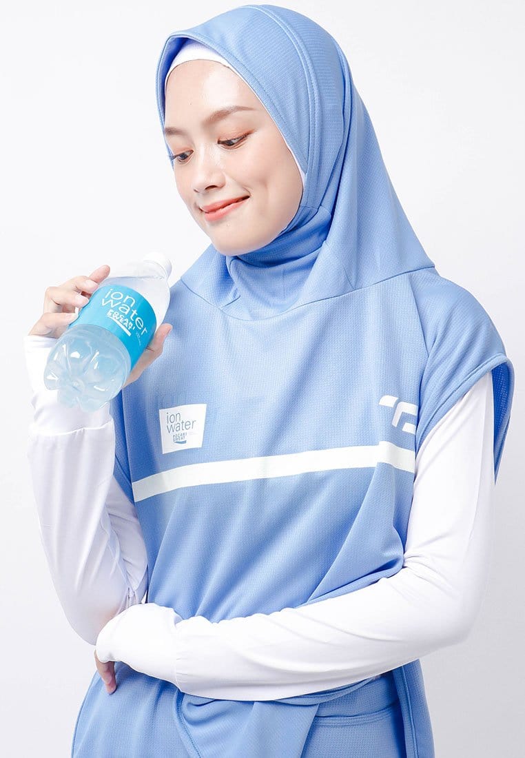 Td Active x Ion Water By Pocari Sweat LH073 Sport Hijab HBS Biru Muda