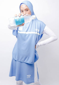 Td Active x Ion Water By Pocari Sweat LH073 Sport Hijab HBS Biru Muda