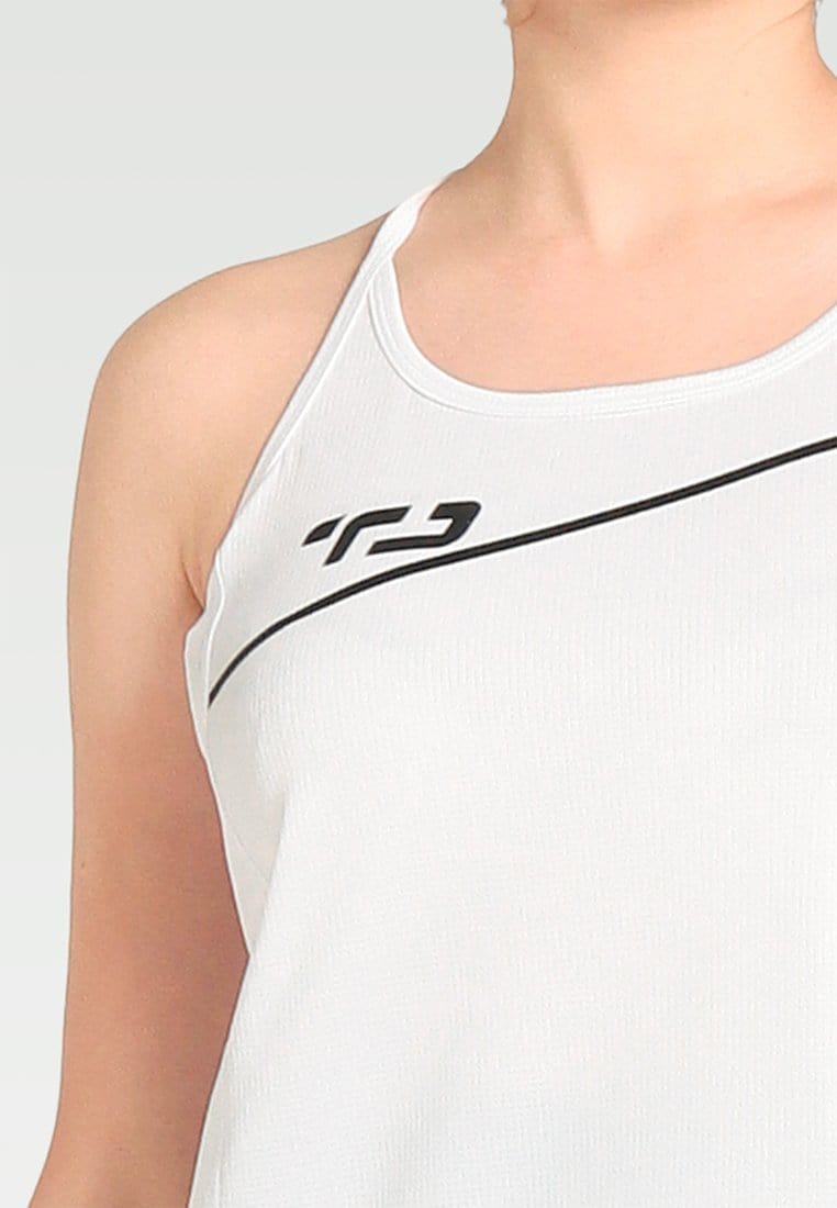 Td Active LSA53 Sport Tr Tanktop Running Wanita Td Active Dakir Slash Putih