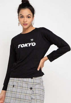 Third Day LTC69 lv tokyo logo hitam kaos hijab ladies