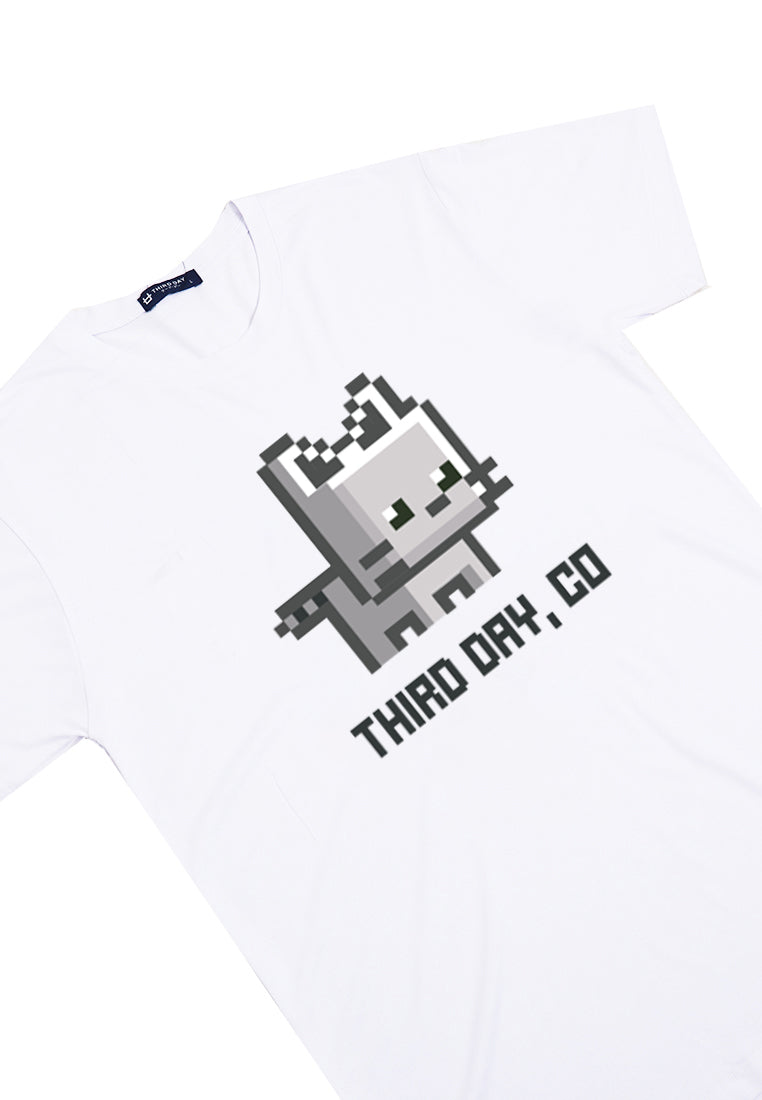 Third Day MTM33 kaos t shirt pria instacool thirdday kucing pixel putih