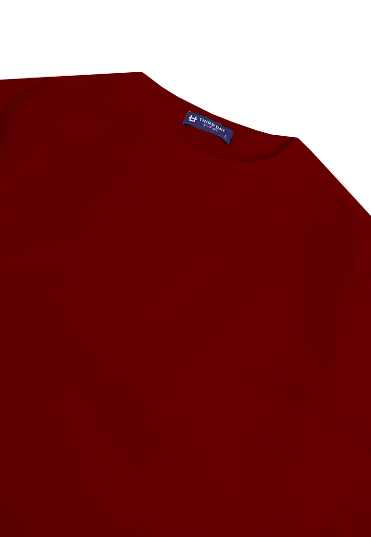 Third Day MTM16 kaos oversize tebal scuba thirdday katakana back maroon