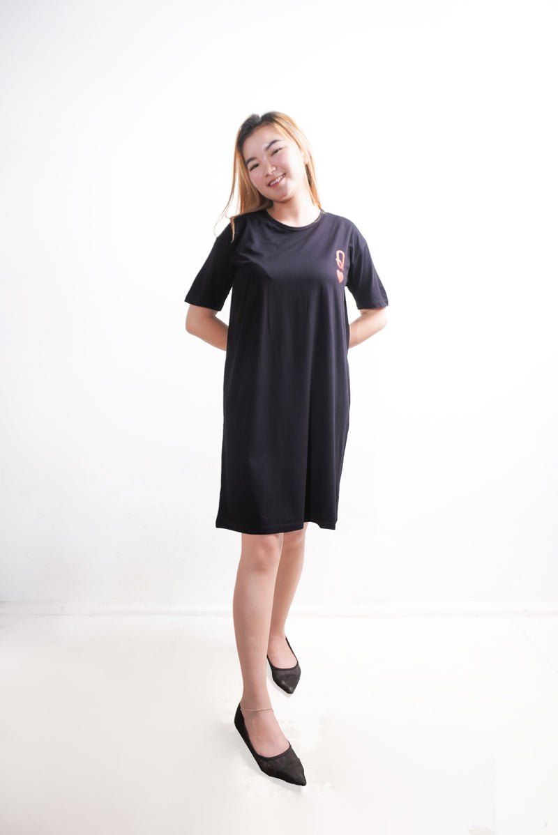 TDLA LTE39 LD long Dress boneka queen of hearts hitam