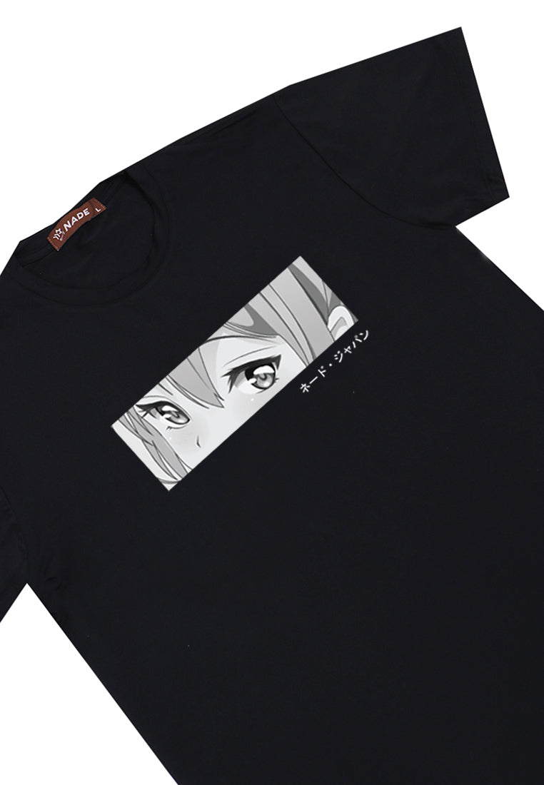 NTC45 kaos anti kusut stretch anime mata eyes hitam