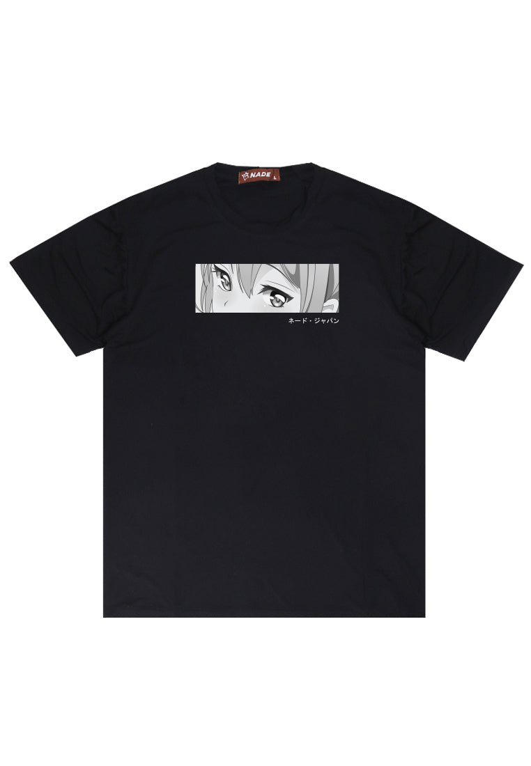 NTC45 kaos anti kusut stretch anime mata eyes hitam