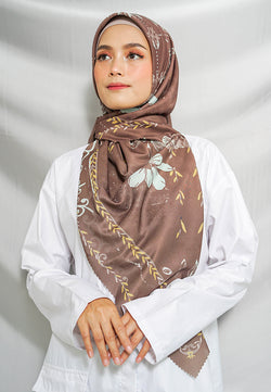 WK012 LP28F kerudung segi empat voal Antalya Series kopi