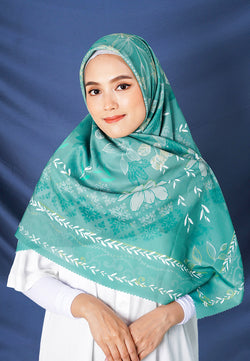 WK002 LP28B kerudung segi empat voal Antalya Series Hijau